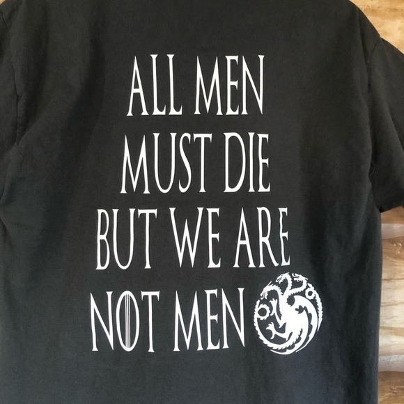 Valar MORGHULIS Game of Thrones All Men Must Die But We Are Not Men tee size M - Picture 6 of 9